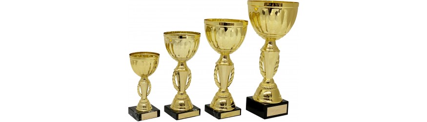 GOLD METAL CUP AND WREATH RISER AVAILABLE IN 4 SIZES